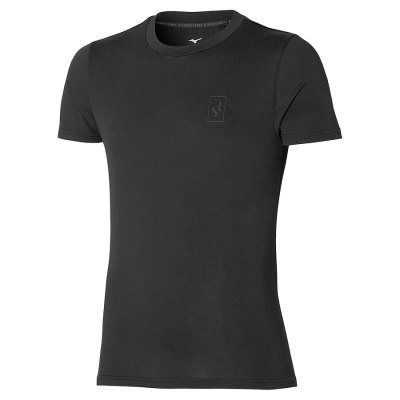 Camisa Mizuno Tee SR Hombre - Negros - Chile M205CIJWSR